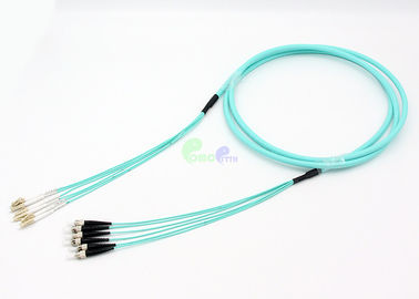 LC - ST Fiber Optic Patch Cables 6 Cores MM 50 / 125  Fanout 2mm Tails Multifibers